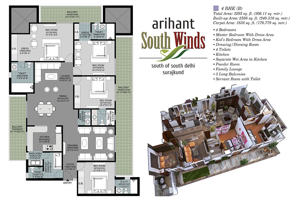 arihant southwinds floor plan